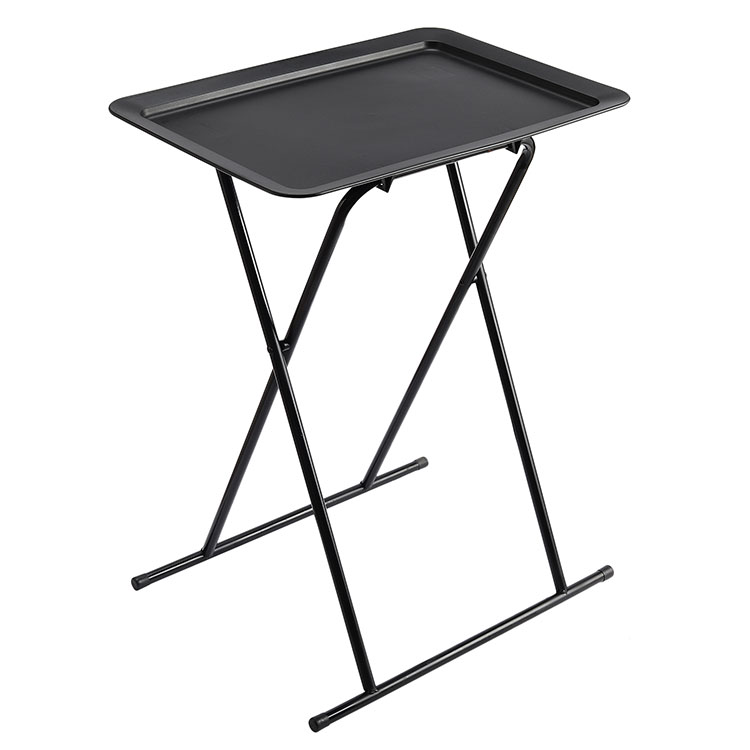Keeping It Clean: Is the Black Folding Metal TV Tray Coffee Table Surface Easy to Clean?